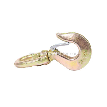 zinc plated forged steel swivel grab hook with slip latch